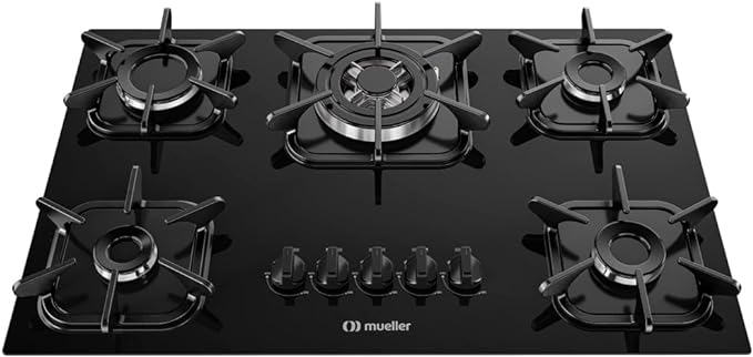 Cooktop 5 bocas com Queimador Tripla chama e Acendimento Super Automático - Mueller Unica