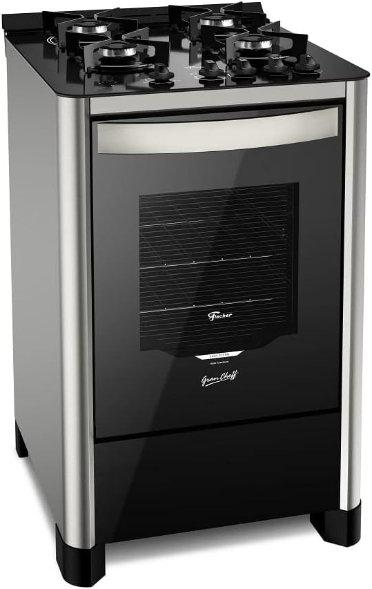 FISCHER FOGÃO DE PISO À GÁS 4 BOCAS GRAND CHEFF SILVER BIVOLT - 26987-59775