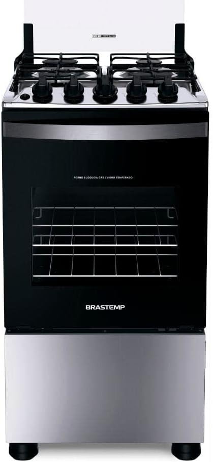 Fogão Brastemp 4 Bocas Inox Bfo4nbr - Bivolt