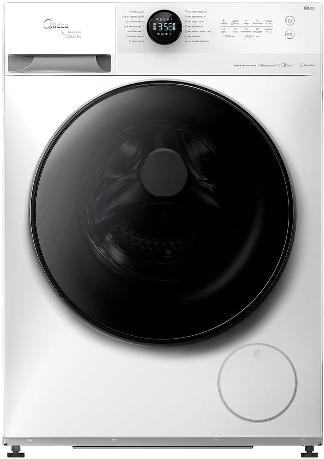 Lava e Seca 10,5kg Midea HealthGuard Branca Conectada MF200D105WB:WK-02-220v