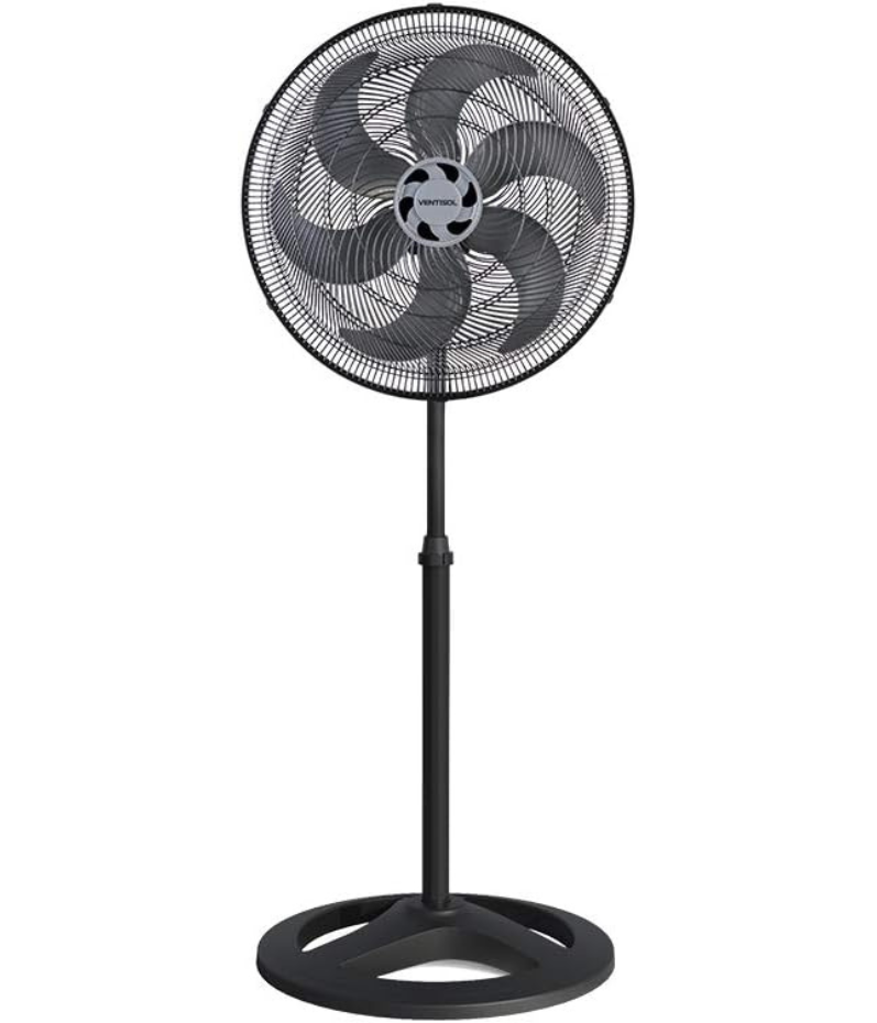 VentisVentisol Ventilador de Coluna Oscilante, Turbo 6 Pás Premium, Preto, 50cm